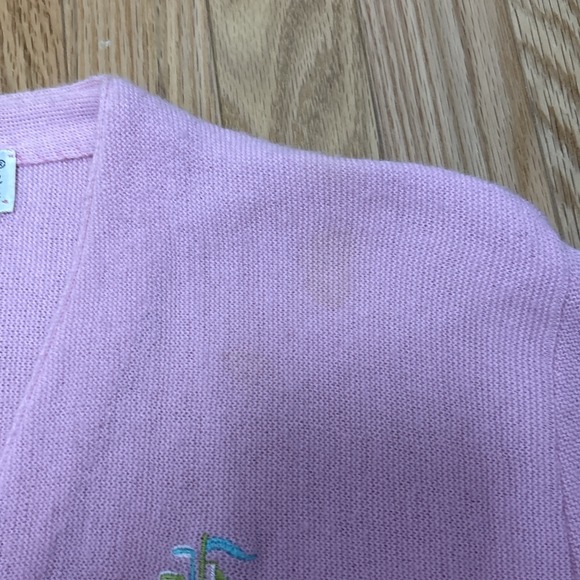 Vintage 1950s Embroidered Knit Golf Cardigan - Picture 8 of 12